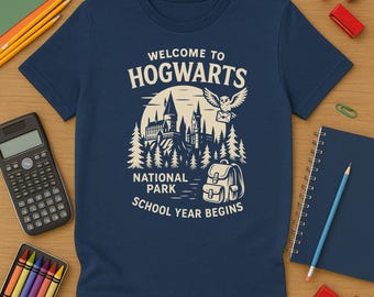 T-shirt du parc national de Poudlard, t-shirt de la rentrée scolaire, cadeau du monde sorcier