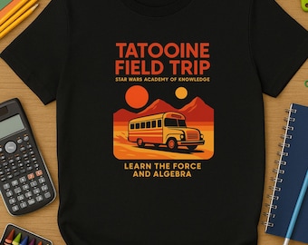 T-shirt Tatooine Field Trip : design rétro de science-fiction Star Wars Academy