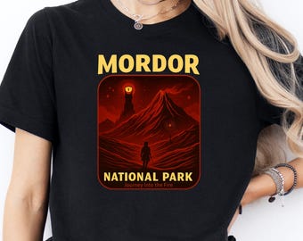 T-shirt Parc national du Mordor : t-shirt vintage Le Seigneur des anneaux