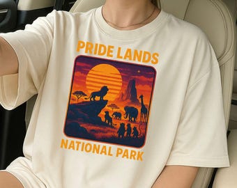 T-shirt rétro du Roi Lion : t-shirt safari dans le parc national des Pride Lands