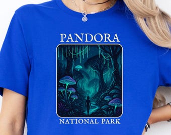 T-shirt du parc national de Pandora : forêt bioluminescente, inspiré d'un avatar