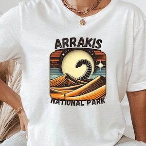 Arrakis National Park T-Shirt, Sandworm Desert Graphic Tee, Dune Sweatshirt, Sci‑Fi Fan Gift, Space Explorer Gift