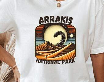 Arrakis National Park T-Shirt: Sandworm Desert Graphic Tee