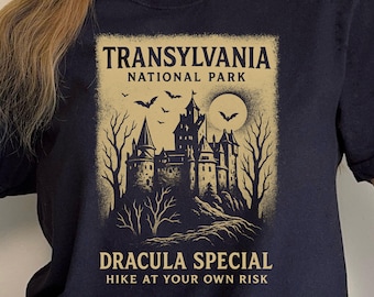 T-shirt du château de Dracula : t-shirt d'Halloween du parc national de Transylvanie