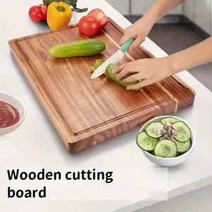 Cutting Board Double Sided Wooden Charcuterie Board Chopping Vegetables, Serving Cheese, Meats, Bread, And Fruits Board