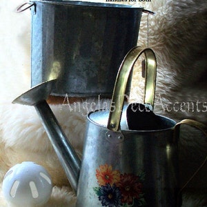 Tin Supplies Start at 16 USD, Flower Buckets, Watering Can, Gift Containers, Silver Brass Oblong Tall Raised Floral, Custom Arrangement MS4 image 5