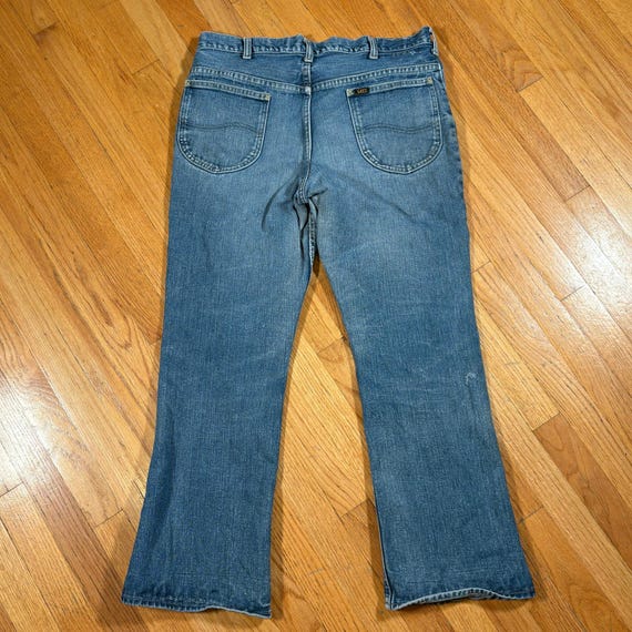 Vintage 70s LEE Riders Bootcut Flared Denim 34x29 - image 2