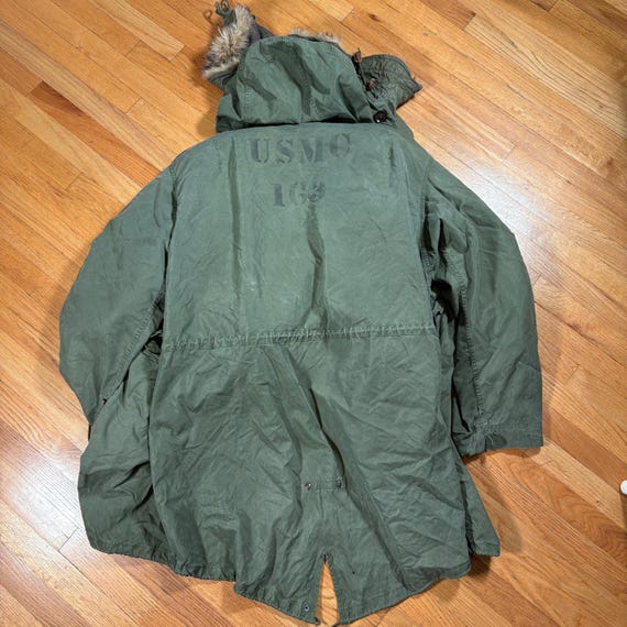 Vintage 1956 M-1951 Fishtail Parka USMC Stamped Korean War Wool