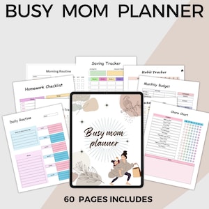 Busy Mom Digital Planner: All-in-One Organizer (PDF Download)