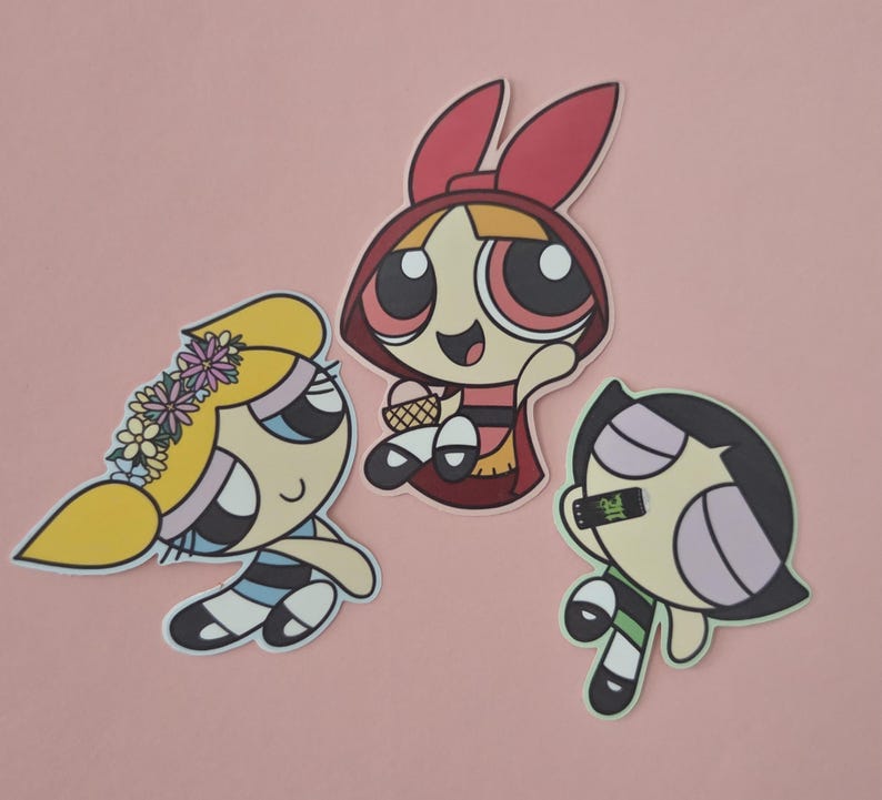 Powerpuff Red Sign Powerpuff Girls Sticker Set - Etsy
