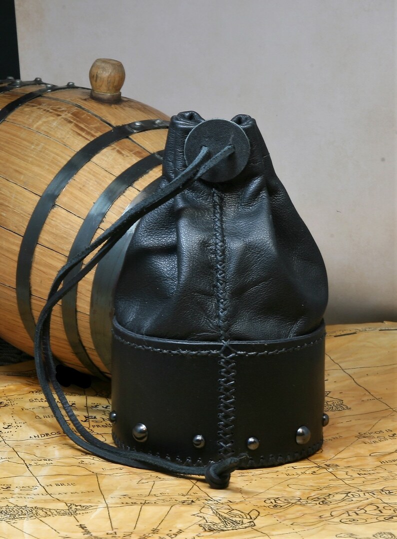 Leather Dicebag Black RPG Dice bag Tabletop dicebag Gaming Etsy