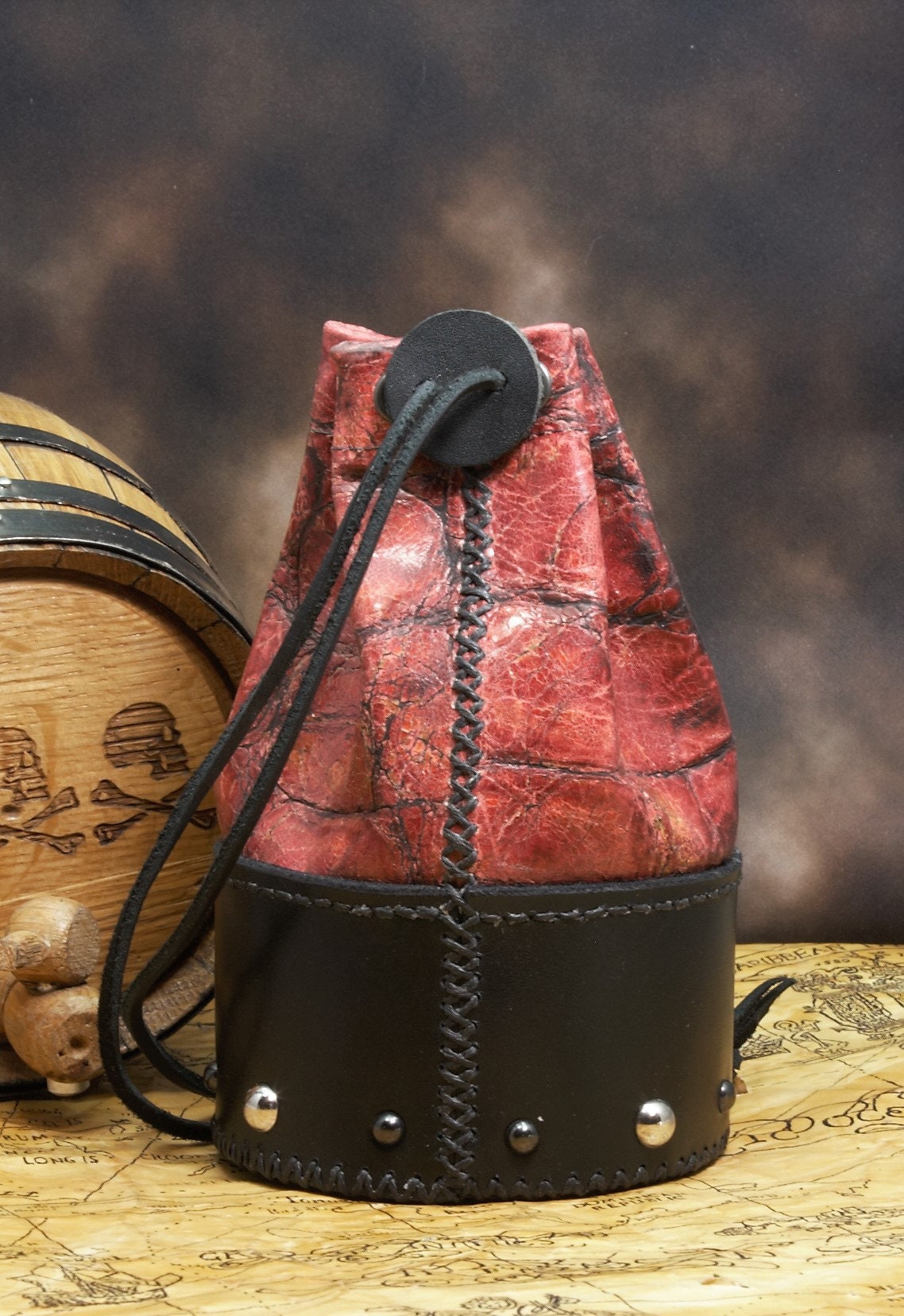 Red Leather Dicebag Dragon Hide Dice bag Dragon dicebag Etsy