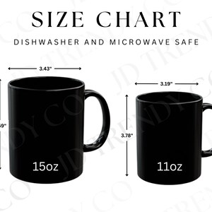 ブラック Printify コーヒーマグのモックアップ、ブラックマグの比較表、デジタルダウンロードモックアップ、中小企業の写真、マグ販売ツールキット