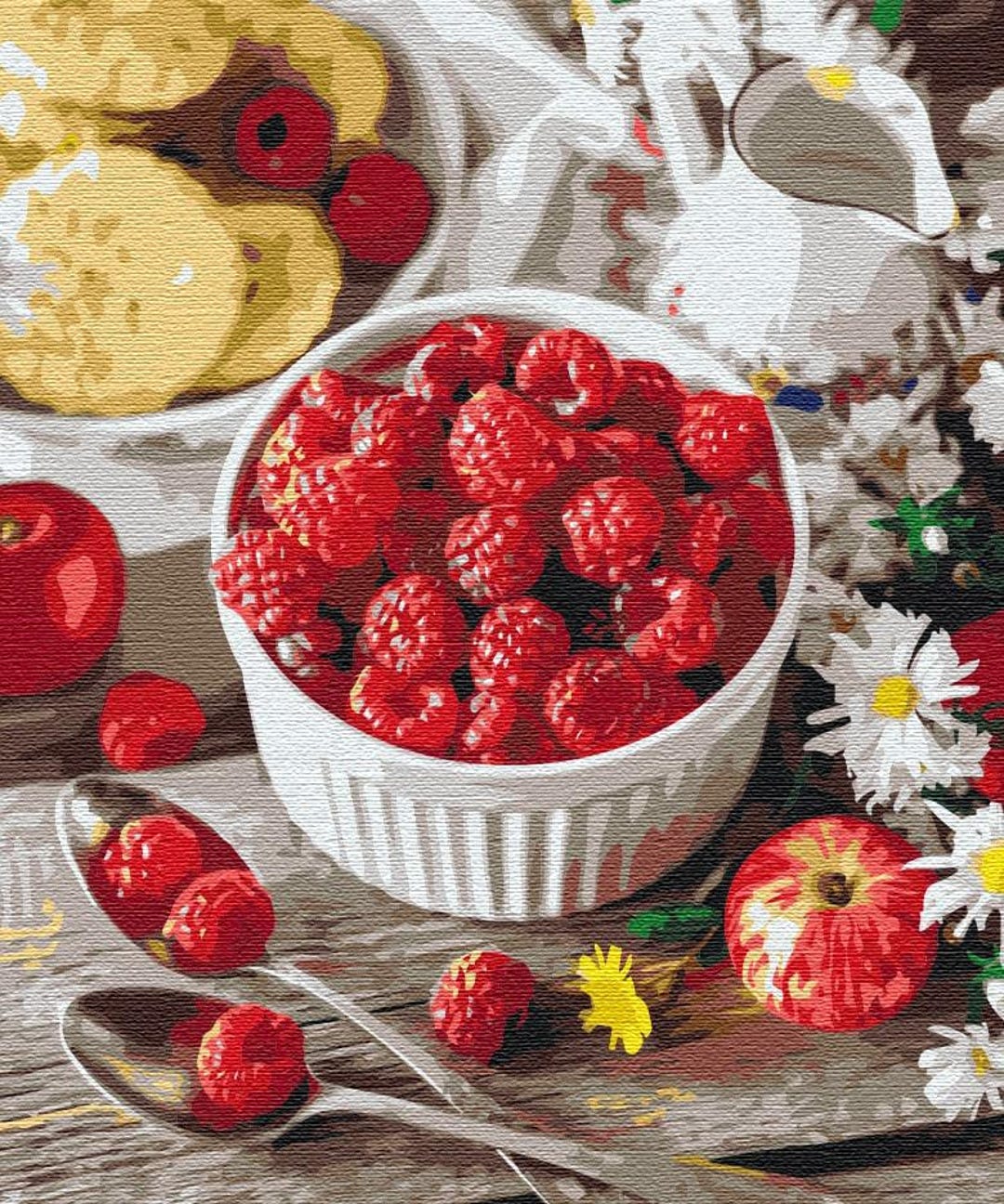 Sweet Raspberry Paint DIY Paint Kit Raspberry Paint by Numbers Kit DIY for Adults | Stretched ...