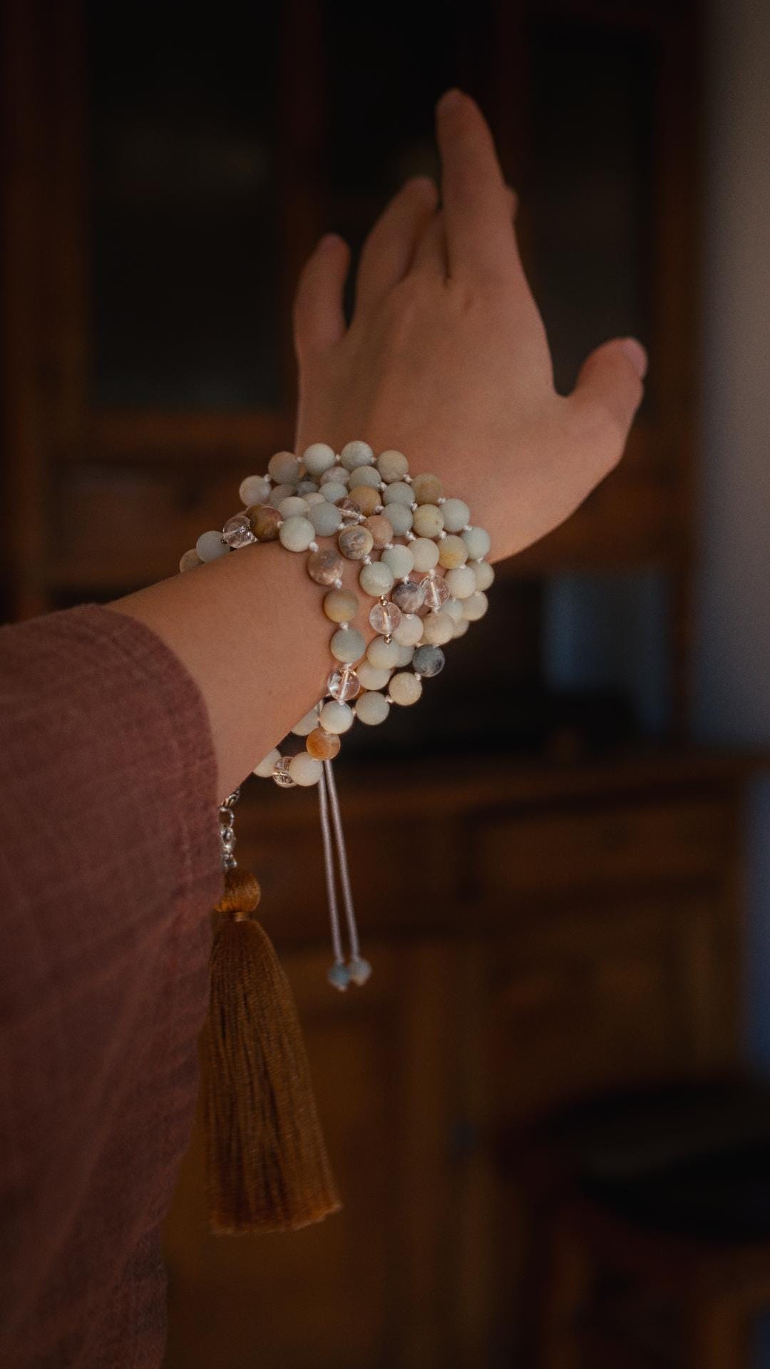 Collana Con Pietre Curative Naturali - Ciondoli Della Danza Della Luna - Moon Da - Foto 8