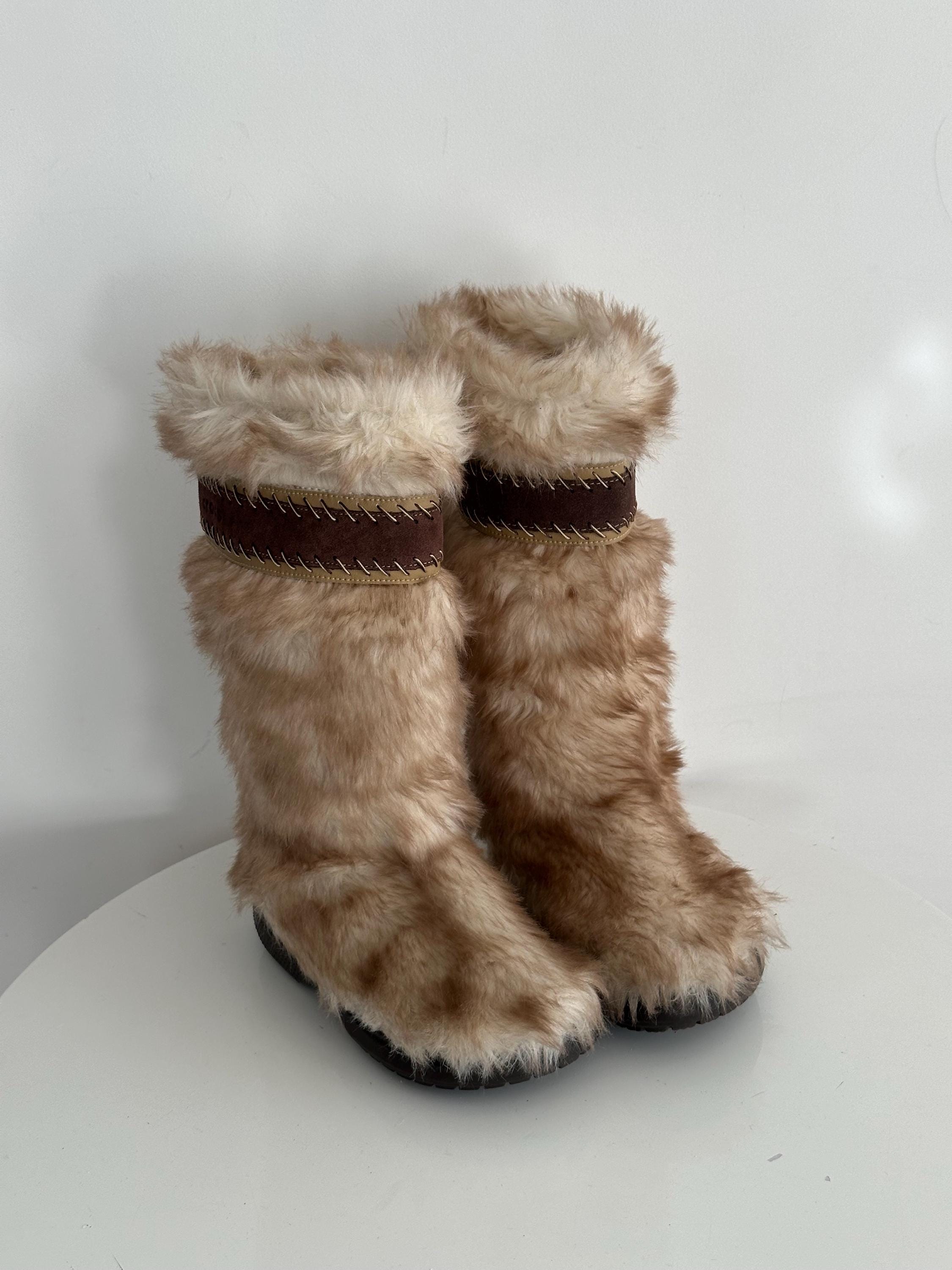 Faux Fur Fluffy Boots / Winter Furry Boots / Warm Fluffy / Y2k