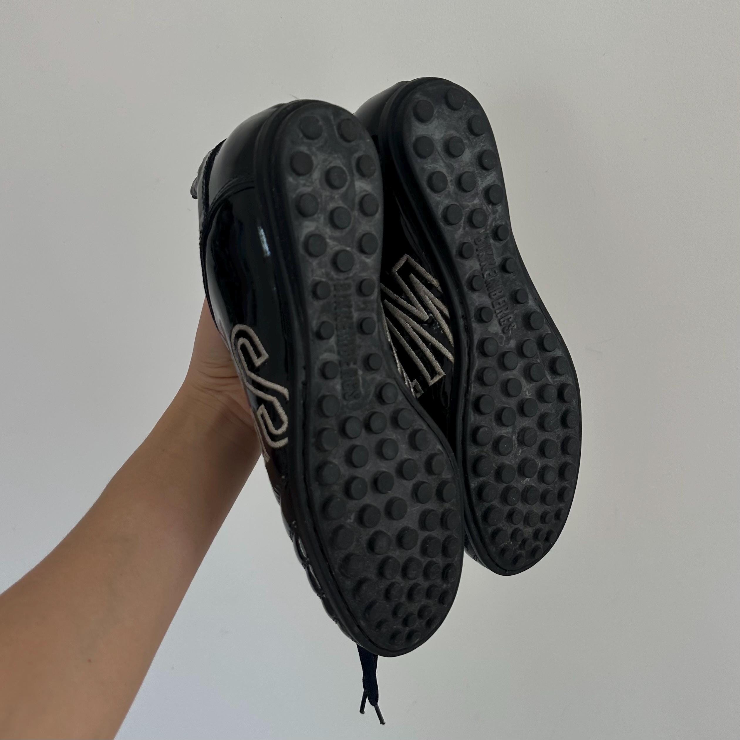 Dirk Bikkembergs Black Football Vintage Sneakers / Patent Leather
