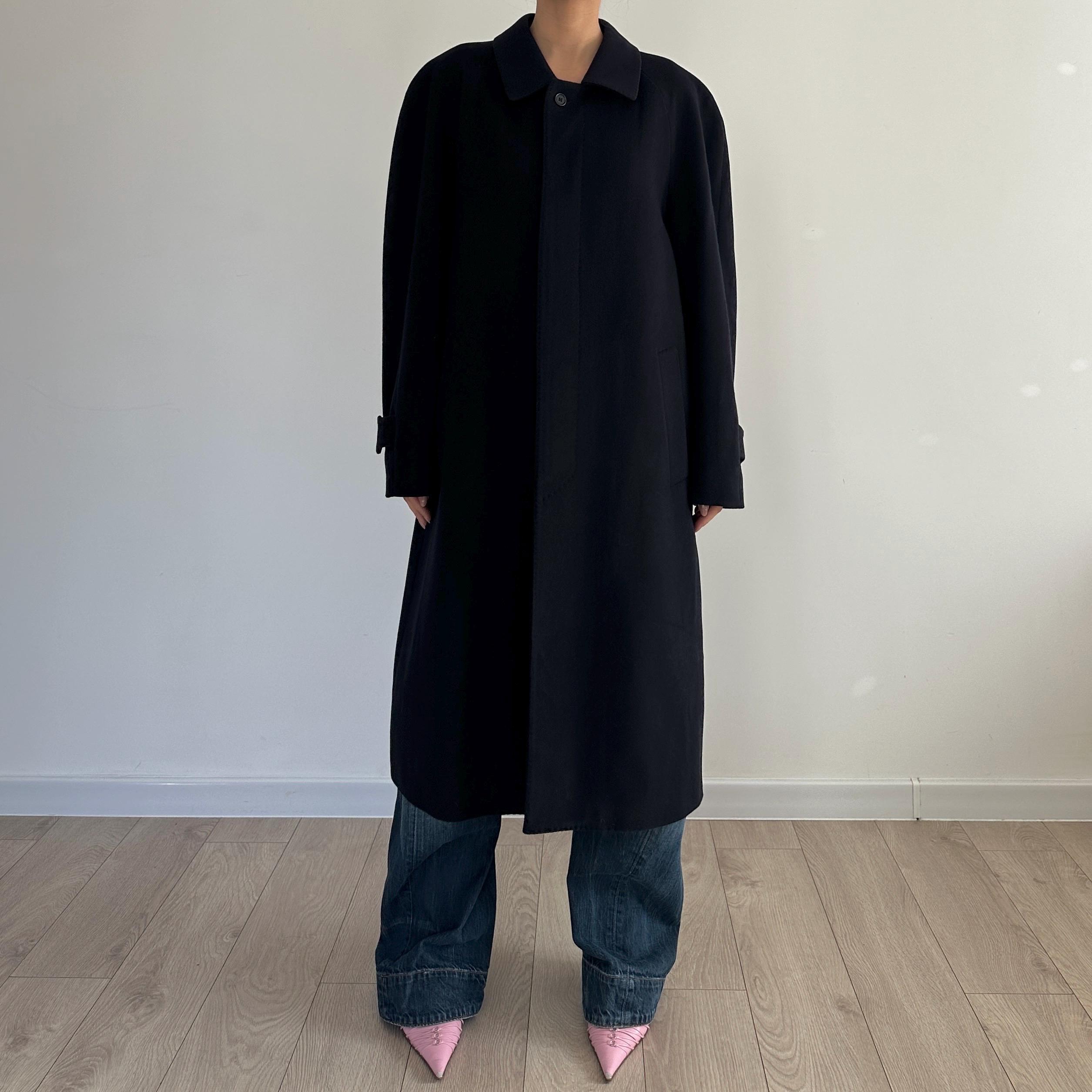 ジャケット・アウター Moessmer Loden Coat versin wool navy Navy Blue Loden Wool Overcoat, Men's Vintage Winter Coat