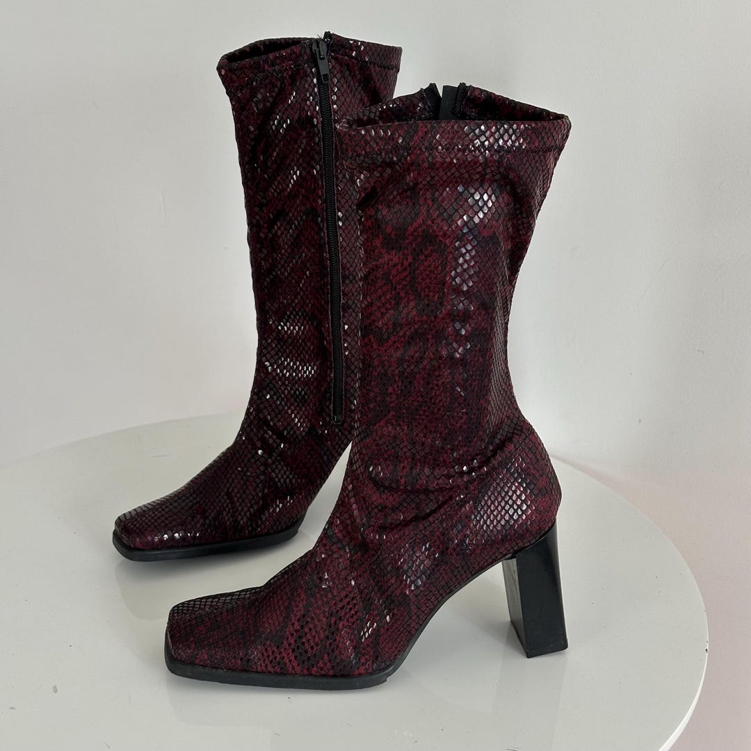 靴 00s archive python boots y2k grunge vkei 00s archive python boots y2k grunge vkei - メルカリ
