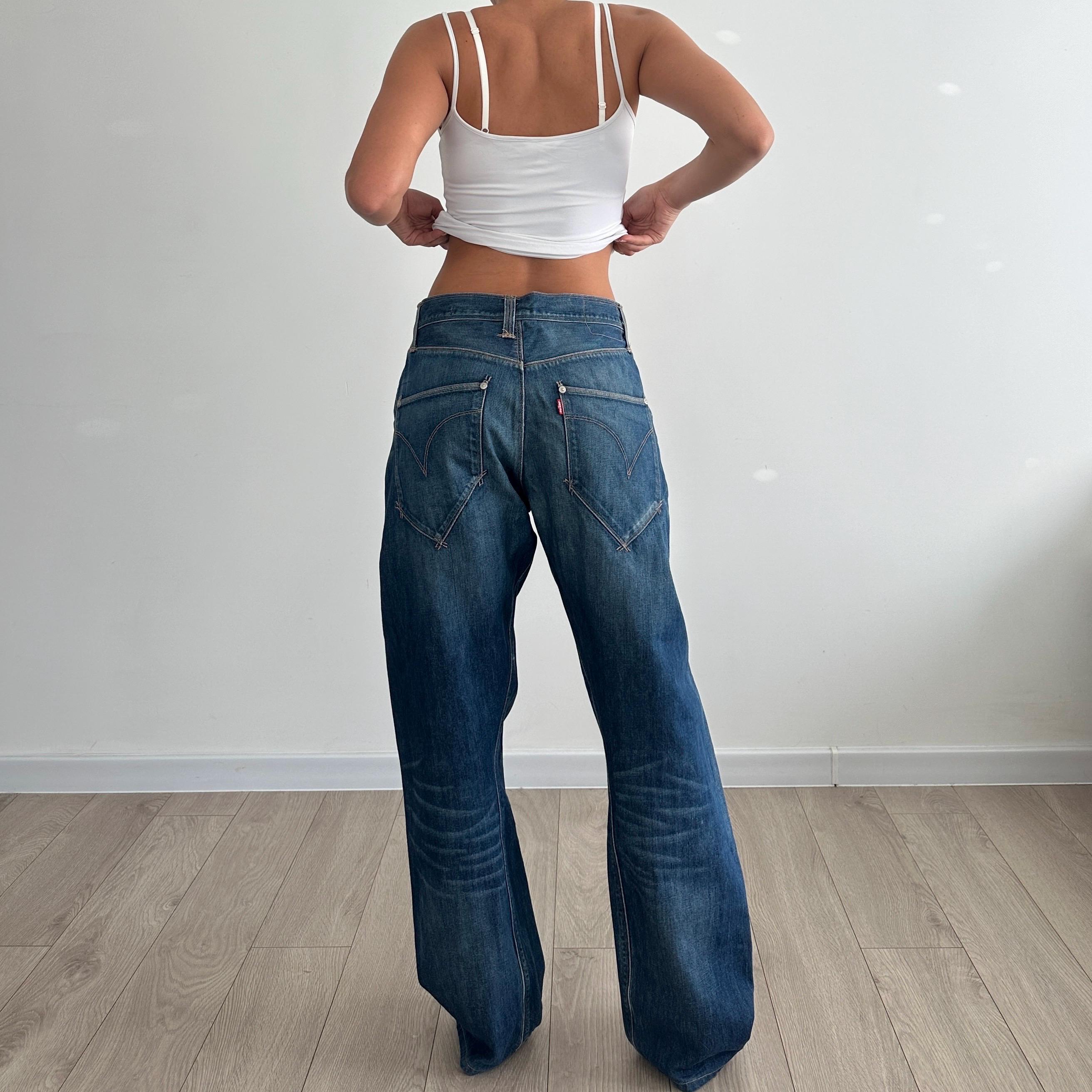 Vintage Levi's Engineered Jeans yarn-dyed black y2k W28 | eBay
