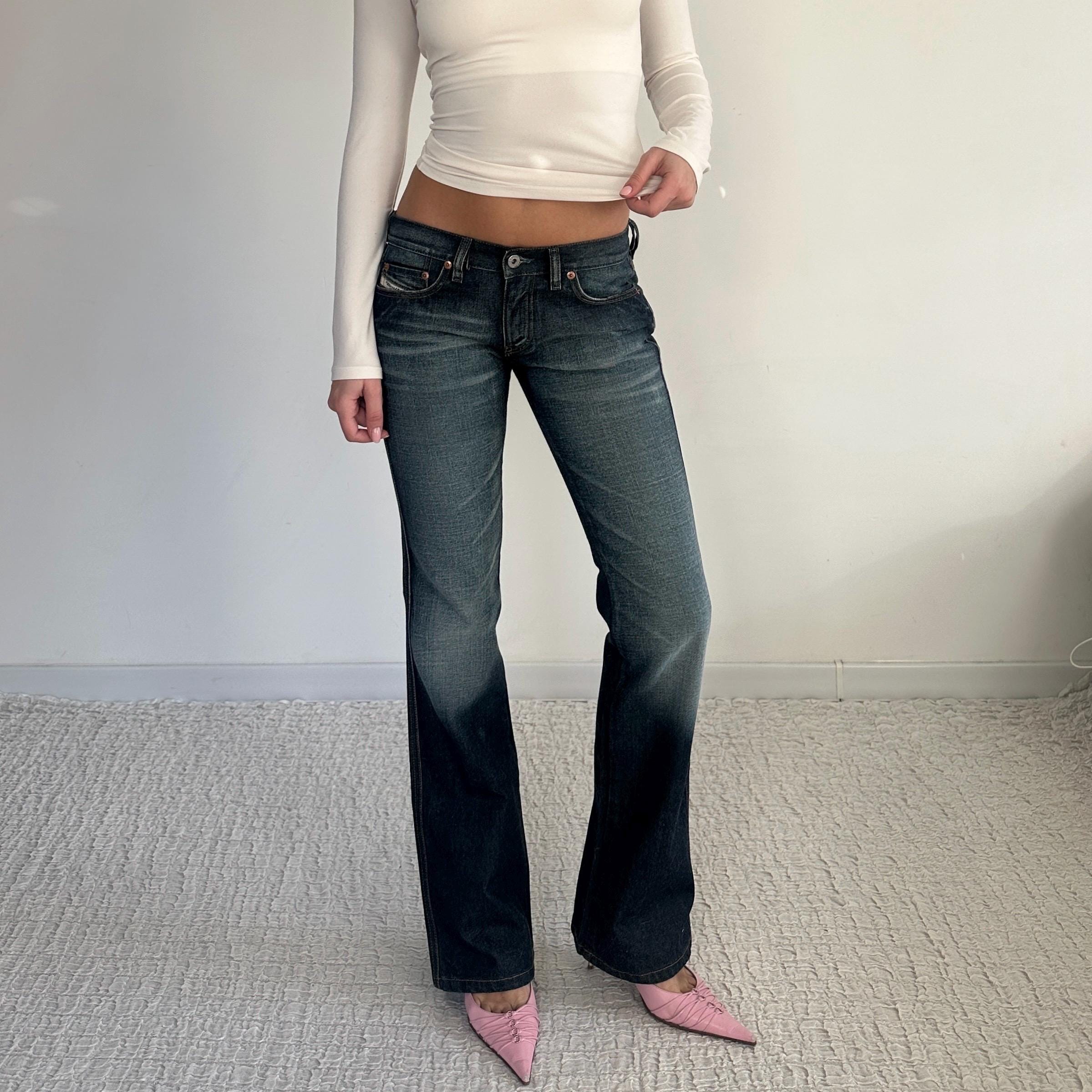 Vintage Diesel Flare Washed Low Rise Bootcut Denim Jeans / Flared