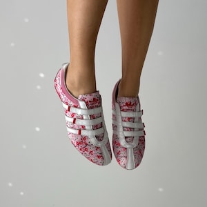 Archive Adidas Cherry Blossom Satin Silk Ballerina Sneakers / Rare Pink Floral  Print Trainers / Rare Vintage Shoes / 2000s Y2k Japan / US 8 - Etsy