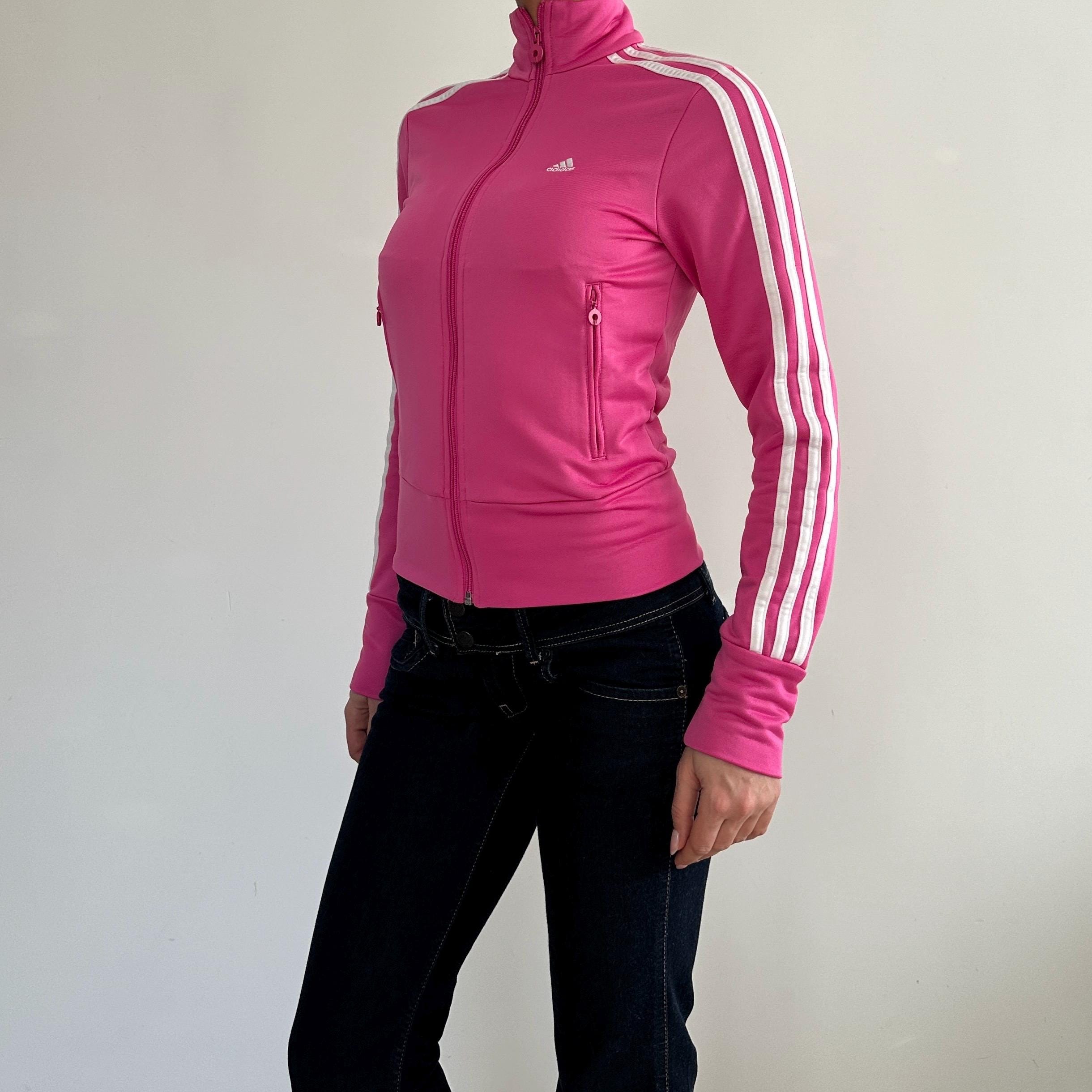 Vintage Adidas Originals Pink White Zip up Jacket / Trefoil