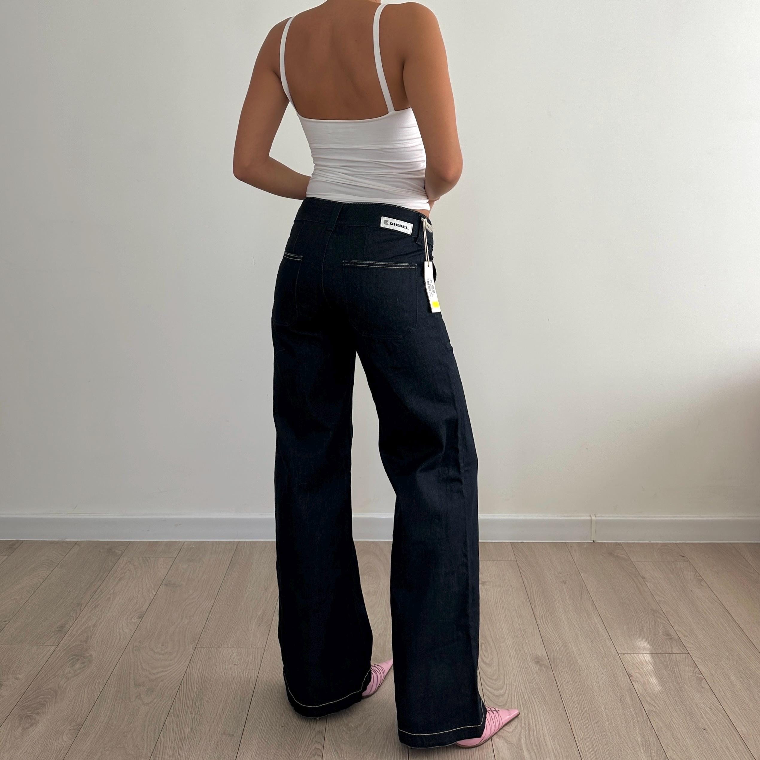 Vintage Indigo Diesel Flare Low Rise Bootcut Denim Jeans / Flared