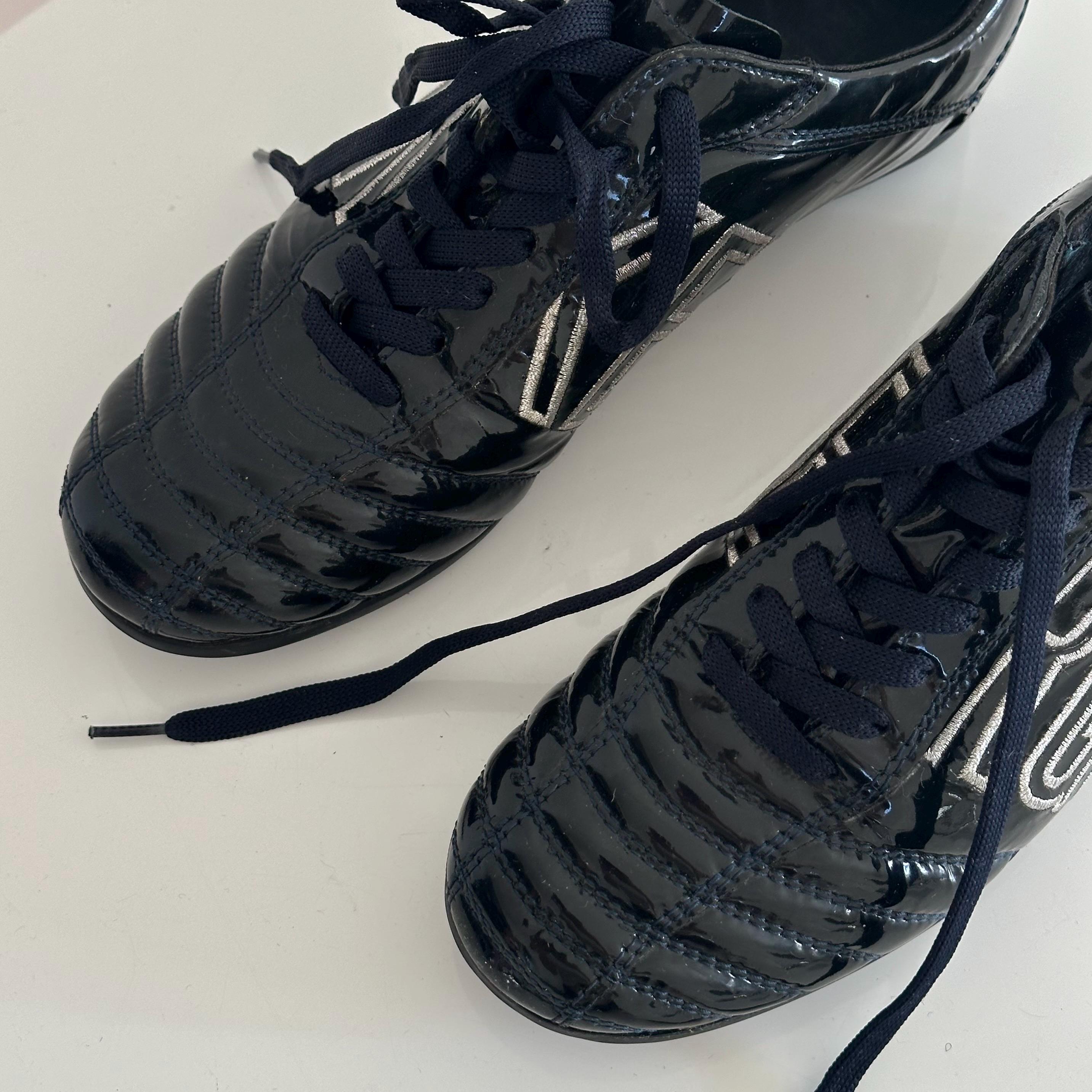 Dirk Bikkembergs Black Football Vintage Sneakers / Patent Leather