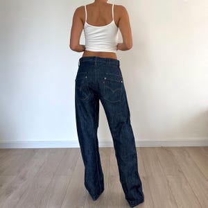 Rare Levi's Engineered Twisted Leg Dark Blue Indigo Denim Jeans