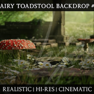 Fairy Toadstool Digital Backdrop #2 | For Magical Portraits, Fairytale Digital Backgrounds,  & Photo Overlays