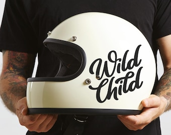 Wild Child Aufkleber | Motorradhelm Aufkleber für Tank, Verkleidung, Auto, Laptop, Freedom Rider Vinyl