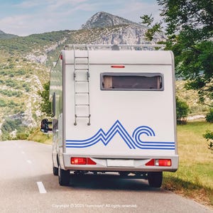Mountain & Wave Decal Set: Outdoor Adventure Stickers for Campers
