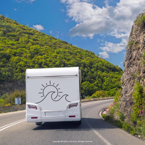 Aufkleber Sun Camper Wohnmobil Reise Wohnwagen Camping Urlaub