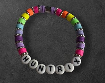 Huntrix Huntr/x Clay Bead  K-Pop Demon Hunters Bracelet for kids