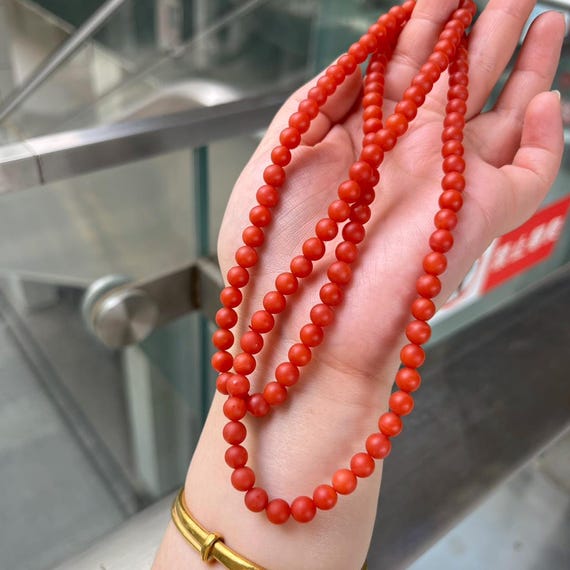 天然南红ネックレス M6567 天然宝山南紅瑪瑙ハンドチェーン/ネックレス