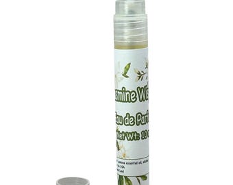 Jasmine Whisper Eau de Parfum: 20% Pure India Jasmine Oil, 10ml Natural Spray P006B