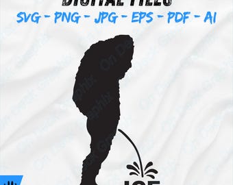 Gráfico de Pie Grande haciendo pis en el hielo, descarga digital: divertida obra de arte con humor, humor, anti-ICE, político, para coche, camión, portátil y ventana.