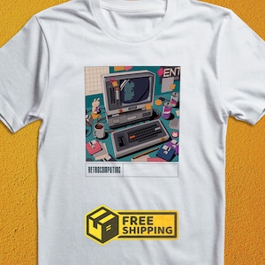 Retro Computing Shirt, Vaporwave Aesthetic Computer Tee, 80s Nerdcore Gift, Vintage Floppy Disk T-Shirt, Programmer Geek Shirt