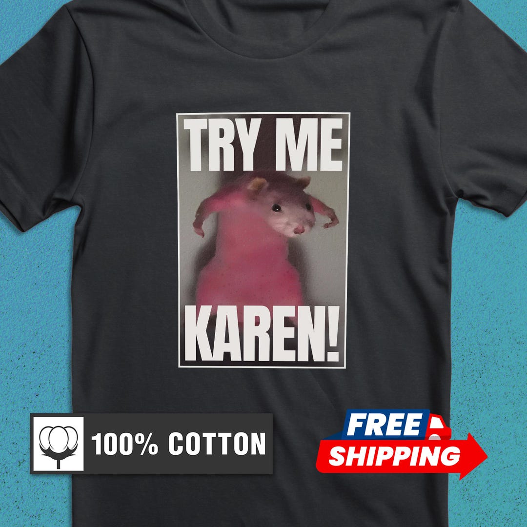 Try Me Karen Rat Meme T-shirt, Sarcastic Humor Tee - Etsy