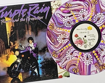 Prince Purple Rain Vinyl Album Art, Music Gift, When Doves Cry, 80s Music