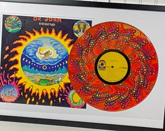 Dr. John Vinyl Album Art, Framed Wall Hanging, Psychedelic Music Gift, New Orleans