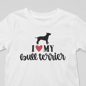 I Love My Bull Terrier Shirt, Bull Terrier Ear Outline Sweatshirt, Dog Mom Sweatshirt, Bull Terrier Memorial Gift