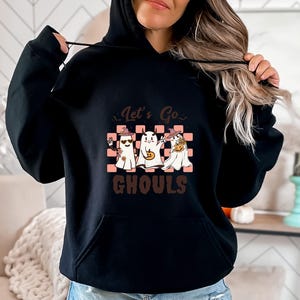 Let&#39;s Go Ghouls Sweatshirt, Retro Halloween, Vintage Halloween tee, Let&#39;s Go Ghouls Shirt, Halloween Shirt, Cute Ghost shirt