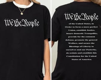 Maglietta We The People, maglietta della Costituzione degli Stati Uniti, maglietta patriottica