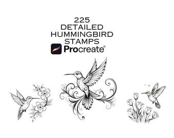 Paquete de archivos PNG y de corte de colibríes: 225 diseños PNG y DXF para Cricut y grabado láser