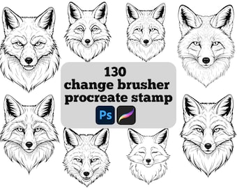 135 Stempelborstels vervangen voor Procreate | Transformatiesymboolborstelset | Direct downloaden