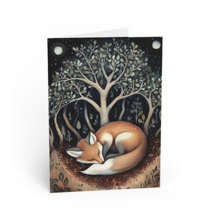 Dreamy Fox Forest Greeting Cards, Nature-Themed Card Set, Perfect for Birthdays, Thank You Notes, Eco-Friendly Cards, Animal Lovers