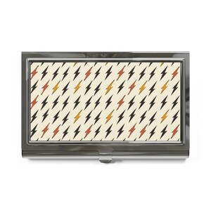 Lightning Bolt-visitekaartjeshouder - stijlvolle metalen behuizing voor netwerken, cadeaus voor professionals, kantooraccessoires, unieke bureauopberger
