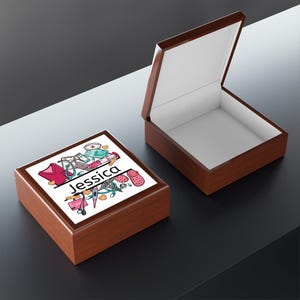 Personalized Nurse Jewelry Box, Gift for Nurse, Doctor Accessory Organizer, Custom Name Jewelry Storage, Medical Theme Trinket Box